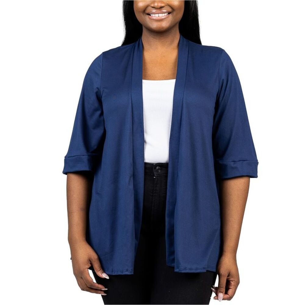 24seven Womens Plus Size Loose Fit Cardigan Sweater, NWT